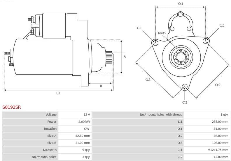 Starter Remanufactured AS S0192SR - image 5