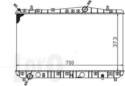 Radiator, engine cooling LORO 007-017-0001 - image 3
