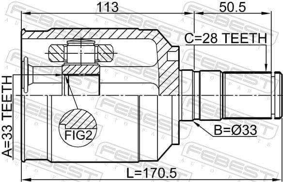Joint Kit, drive shaft 2211-XM12LH - image 2