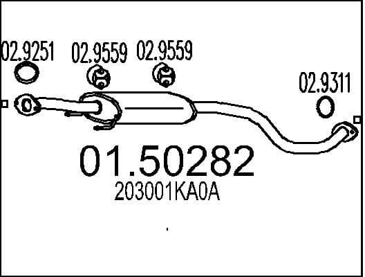 Centre Muffler 01.50282