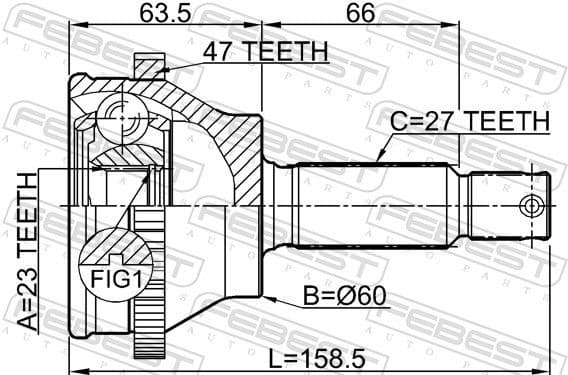 Joint Kit, drive shaft 1210-EFATA47 - image 2