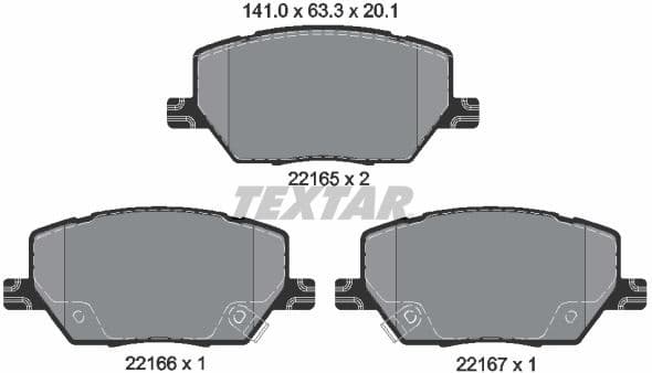Brake Pad Set, disc brake Q+ 2216501
