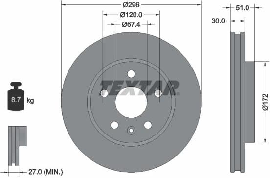 Brake Disc PRO+ 92186905