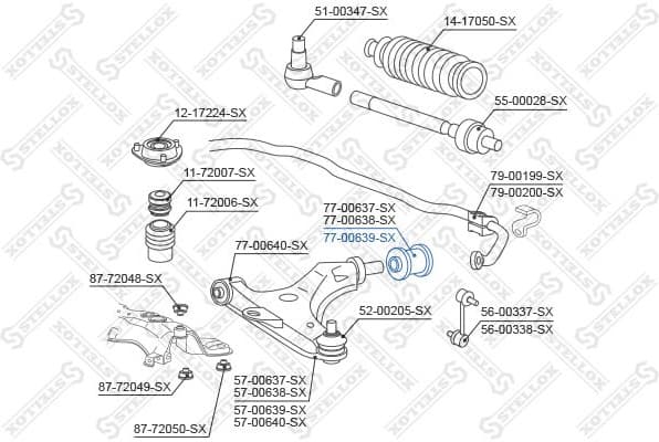 Mounting, control/trailing arm 77-00639-SX - image 2