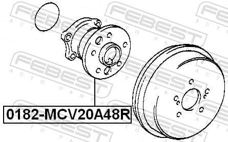 Wheel Hub 0182-MCV20A48R - image 2