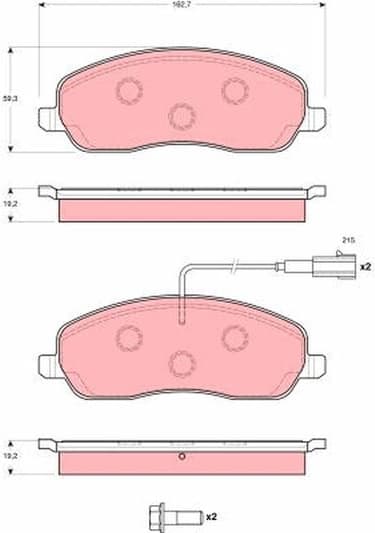 Brake Pad Set, disc brake GDB1627 - image 3