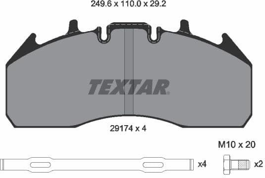 Brake Pad Set, disc brake 2917401