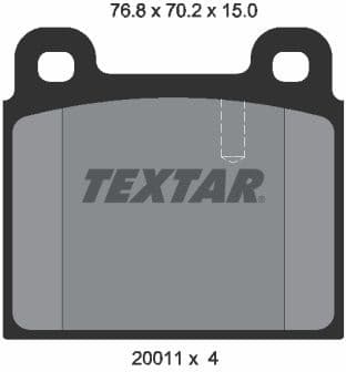 Brake Pad Set, disc brake 2001102