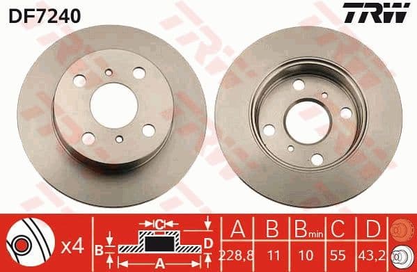 Brake Disc DF7240 - image 2