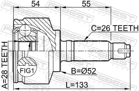 Joint Kit, drive shaft 0310-059 - image 2