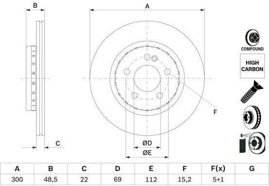 Brake Disc 0 986 479 H50
