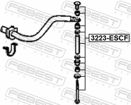 Link/Coupling Rod, stabiliser bar 3223-ESCF - image 2
