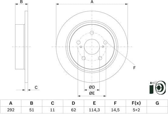 Brake Disc 0 986 479 H27