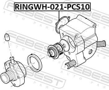 Gasket, coolant flange RINGWH-021-PCS10 - image 2