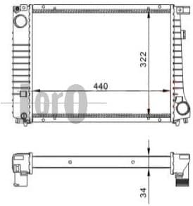 Radiator, engine cooling LORO 004-017-0027 - image 2