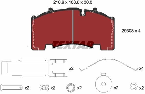 Brake Pad Set, disc brake 2930801 - image 2