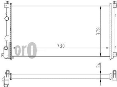 Radiator, engine cooling LORO 037-017-0065 - image 2