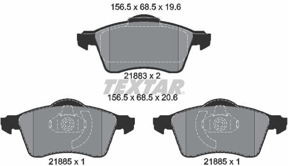 Brake Pad Set, disc brake Q+ 2188302