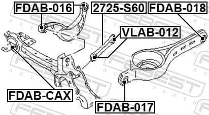 Mounting, control/trailing arm FDAB-018 - image 2