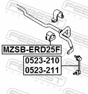 Mounting, stabiliser bar MZSB-ERD25F - image 2