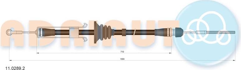 Cable Pull, parking brake 11.0289.2