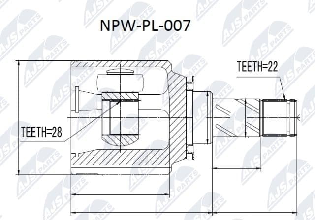 Joint Kit, drive shaft NPW-PL-007