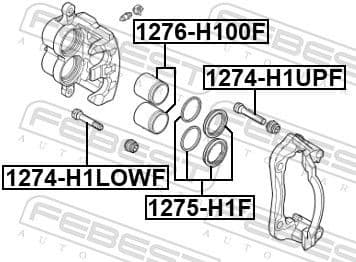 Guide Bolt, brake caliper 1274-H1LOWF - image 2