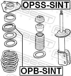 Rolling Bearing, suspension strut support mount OPB-SINT - image 2