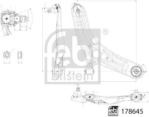 Control/Trailing Arm, wheel suspension 178645 - image 2