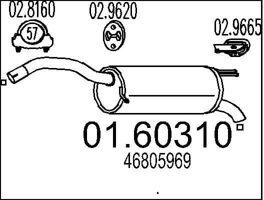 Rear Muffler 01.60310