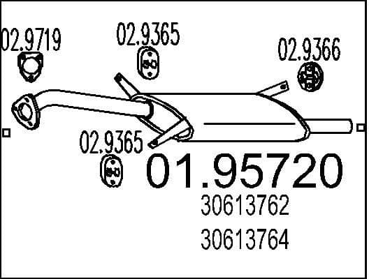 Rear Muffler 01.95720