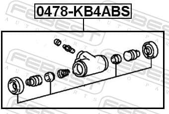 Wheel Brake Cylinder 0478-KB4ABS - image 2