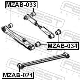 Mounting, control/trailing arm MZAB-034 - image 2