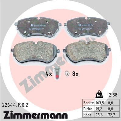 Brake Pad Set, disc brake 22644.190.2