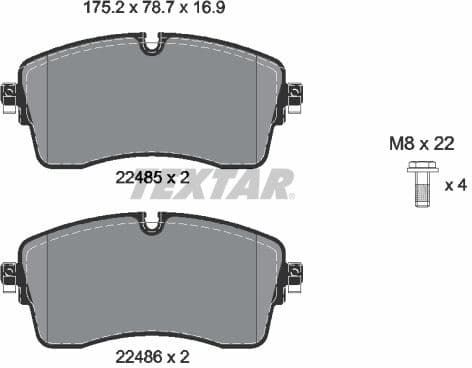 Brake Pad Set, disc brake Q+ 2248501