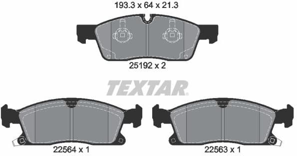 Brake Pad Set, disc brake Q+ 2519207