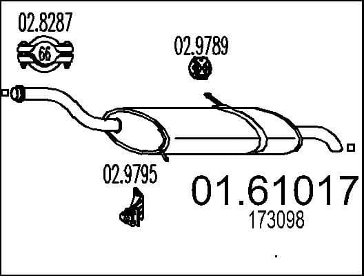 Rear Muffler 01.61017