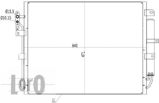 Condenser, air conditioning LORO 027-016-0003 - image 2