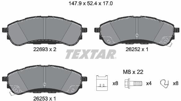 Brake Pad Set, disc brake Q+ 2269301