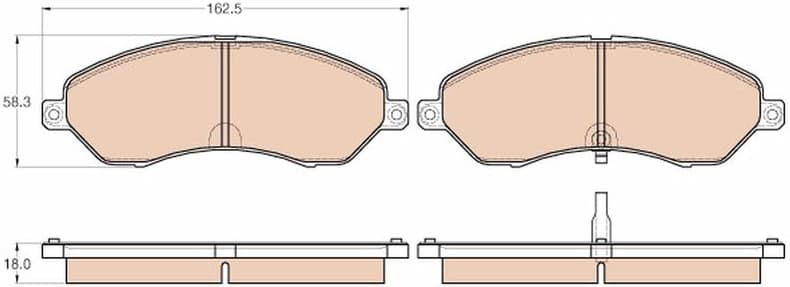 Brake Pad Set, disc brake GDB3564