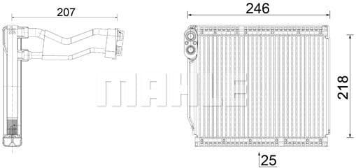 Evaporator, air conditioning BEHR *** PREMIUM LINE *** AE 161 000P