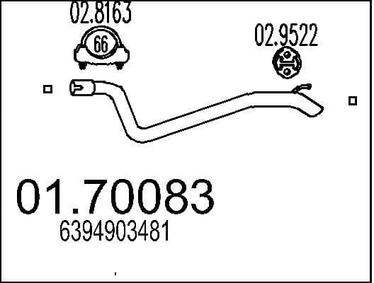 Exhaust Pipe 01.70083