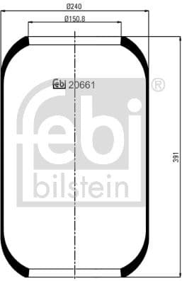 Bellow, air suspension 20661