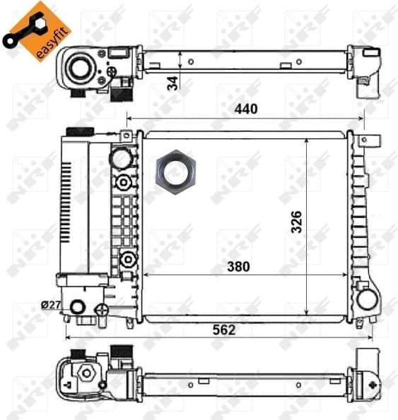 Radiator, engine cooling EASY FIT 51352 - image 5