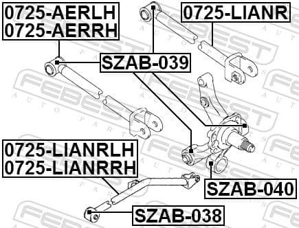 Control/Trailing Arm, wheel suspension 0725-LIANR - image 2