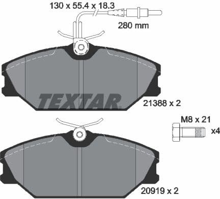Brake Pad Set, disc brake 2138802