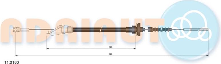 Cable Pull, clutch control 11.0160