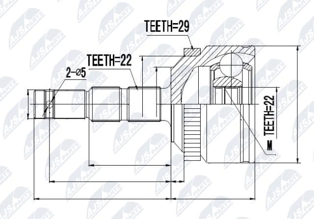 Joint Kit, drive shaft NPZ-PL-034