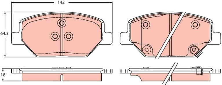 Brake Pad Set, disc brake GDB2185