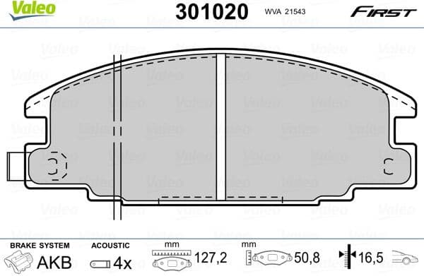 Brake Pad Set, disc brake ESSENTIAL 301020